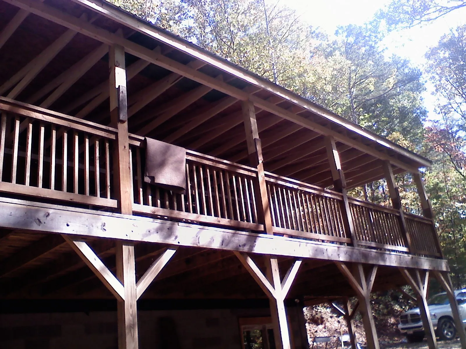 Timber framing under a new elevated porch and deck — Roof Leak Repair in Grayland by Roofing Brothers